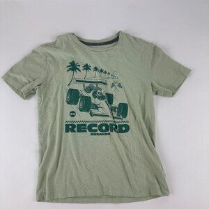 Old Navy Tshirt Boys Large Green Race Car